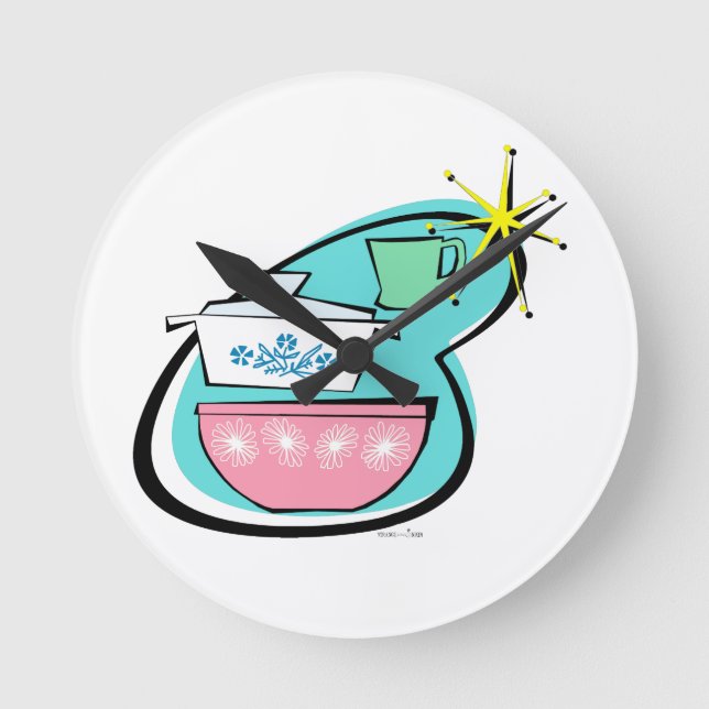 Wandleuchte für atomare Cookies Runde Wanduhr (Vorderseite)