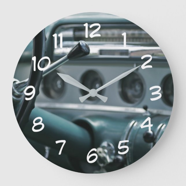 Wandleuchten für klassische Autovermietung Große Wanduhr (Vorderseite)