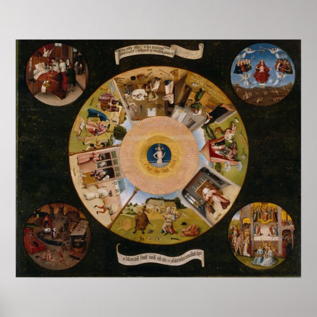 Wandmalerei der antiken Kirche Poster (Vorne)