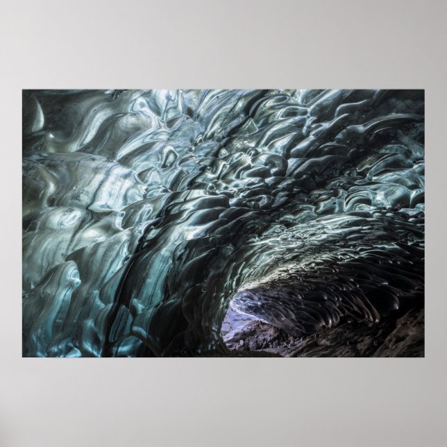 Wandmuster der Eishöhle Poster (Vorne)