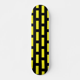 Wandmuster Schwarz und Gelb Skateboard