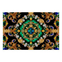 Wandplakat mit brasilianischem Farbdesign
