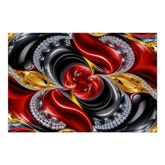 Wandplakat mit deutschem Farbdesign Poster (Vorderseite)