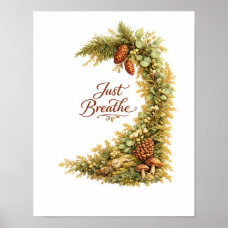 Wandposter Botanische Kiefernzapfen im Wald Poster