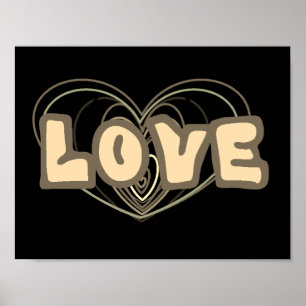 Wandposter mit Liebe und Herz Bildern Poster