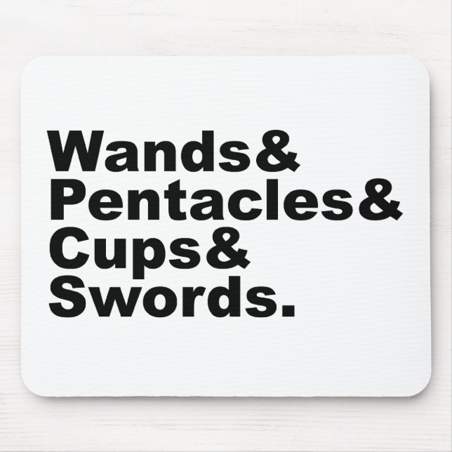 Wands & Pentagramme & Cups & Schwerter | TAROT Mousepad (Vorne)