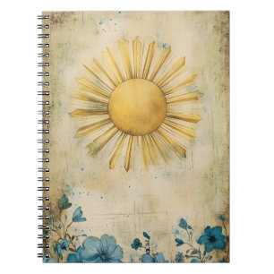 Wandschmuck im Sunburst-Stil.  Notizblock