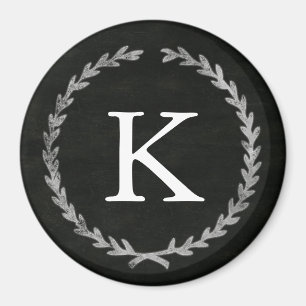 Wandtafel-Kranz-Monogramm-Magnet Magnet