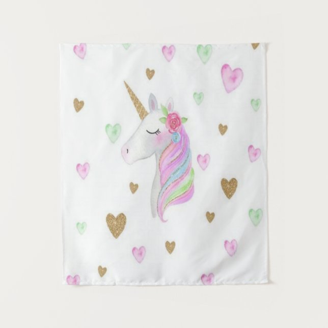 Wandtapestry Einhorn Wandteppich (Vorderseite)
