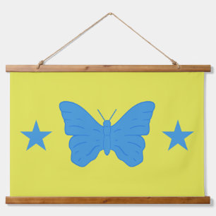 Wandteppich mit Flagge von Bady Bassit, Brasilien Holzrahmen