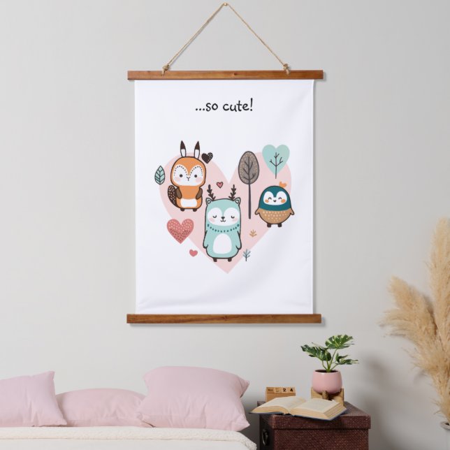 Wandteppich mit Holzrahmen. (Schlafzimmer)