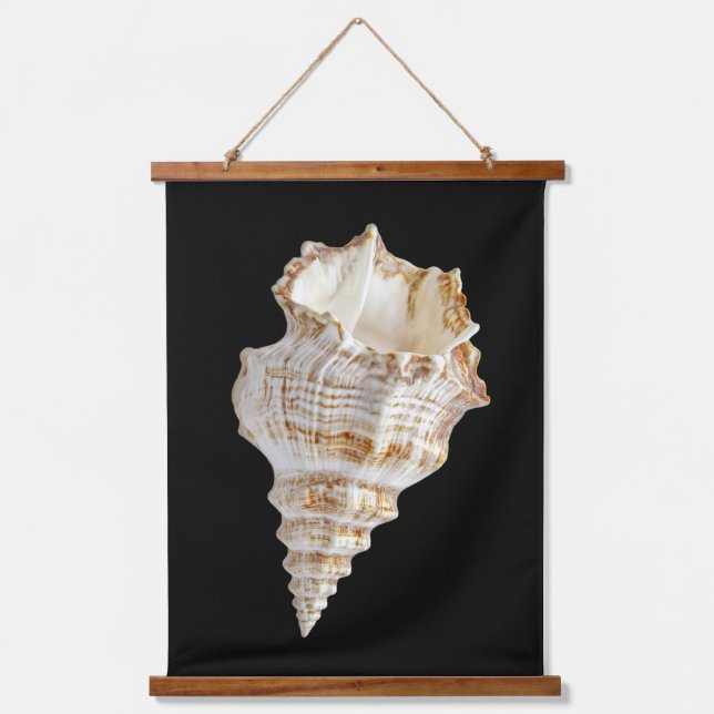 Wandteppich mit Meeresmuscheln Holzrahmen (Vorderseite)