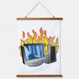 Wandteppiche aus Computerfeuerholz