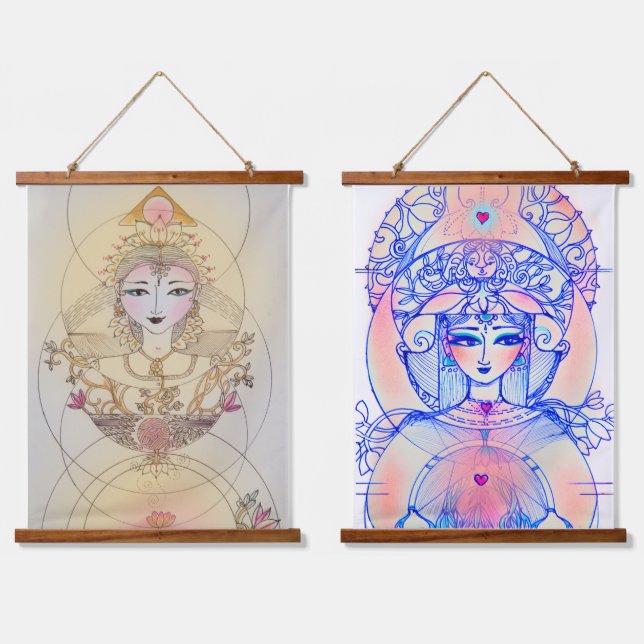 Wandteppiche aus Holz (Doppelt)