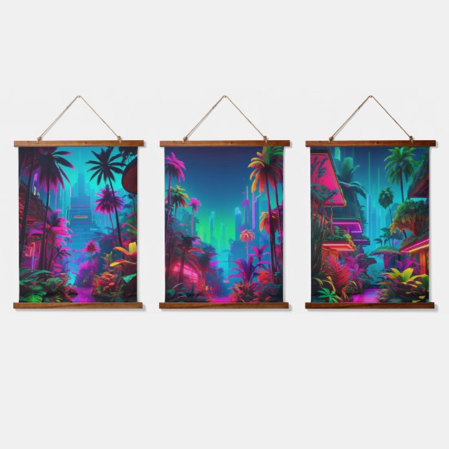 Wandteppiche aus Holz (Dreifach)