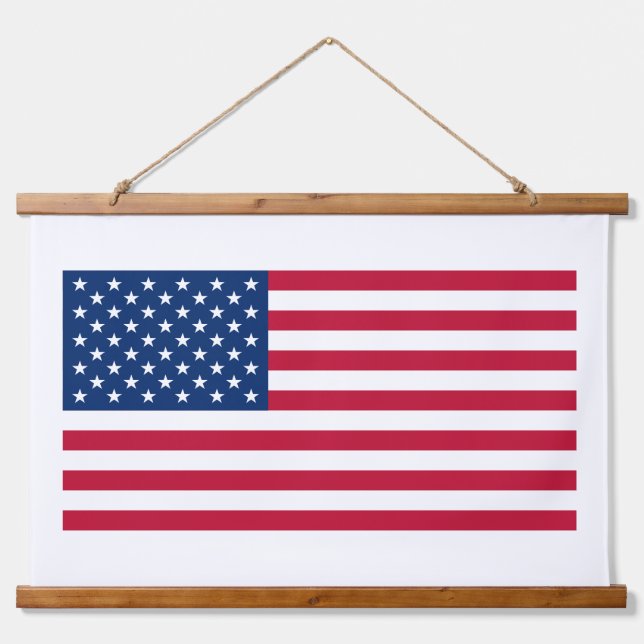 Wandteppiche aus Holz mit amerikanischer Flagge (Vorne)