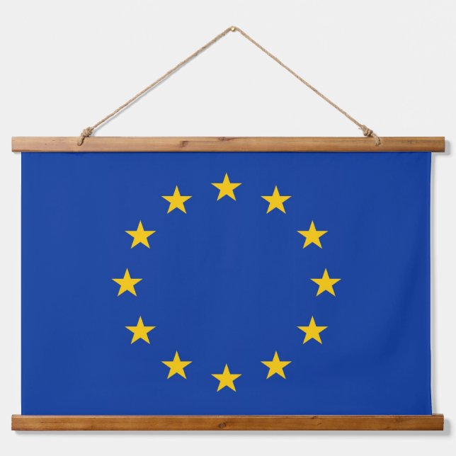 Wandteppiche mit der Flagge europäischer Gewerksch (Vorne)