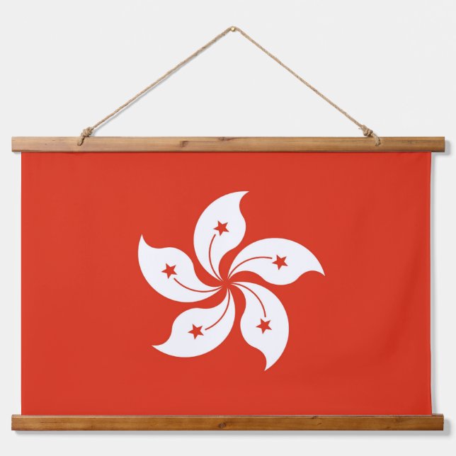 Wandteppiche mit der Flagge Hongkongs (Vorne)