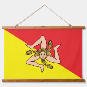 Wandteppiche mit der Flagge Siziliens, Italien