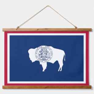 Wandteppiche mit der Flagge von Wyoming, USA