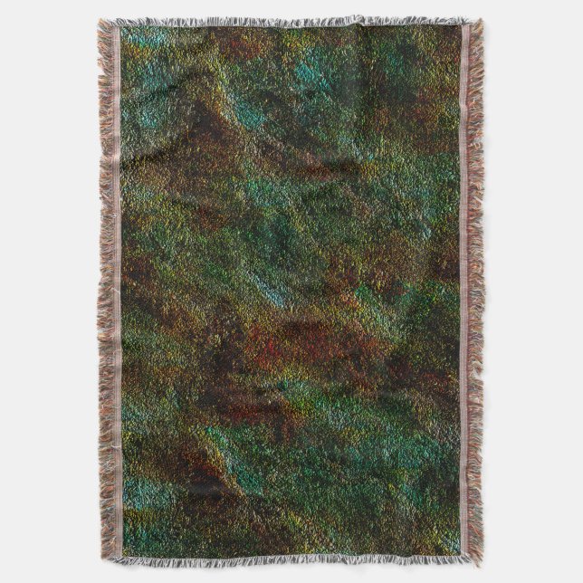 Wandtextur, in Grün- und Korallenfarben Decke (Vorderseite Vertikal)