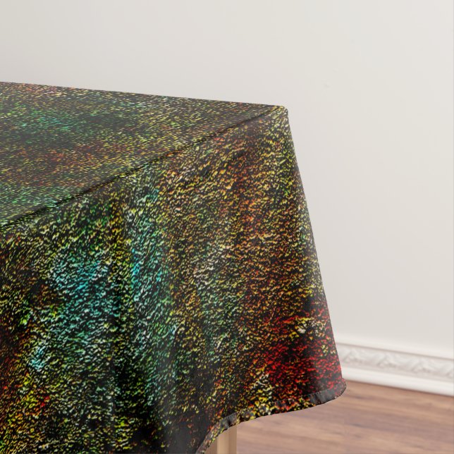Wandtextur, in Grün- und Korallenfarben Tischdecke (Beispiel)