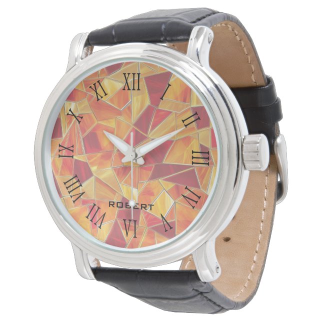 Wanduhr Armbanduhr (Schrägansicht)