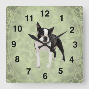 Wanduhr Bostons Terrier