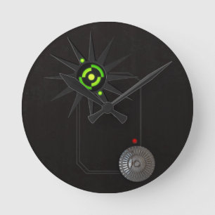 Wanduhr des Cyberpunk-LED