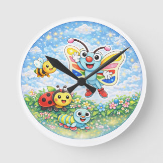 Wanduhr DJ der Schmetterling und Freunde