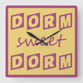 Wanduhr "Dorm Sweet Dorm"