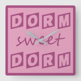 Wanduhr "Dorm Sweet Dorm"