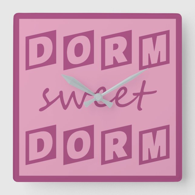 Wanduhr "Dorm Sweet Dorm" (Vorderseite)