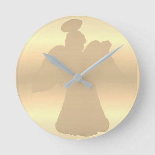 Wanduhr: Engels-Silhouette Runde Wanduhr
