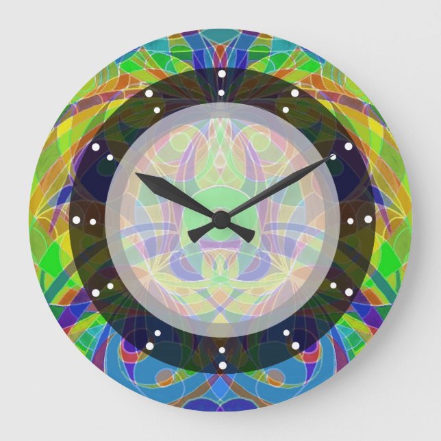 Wanduhr-ethnische Art Große Wanduhr (Vorderseite)