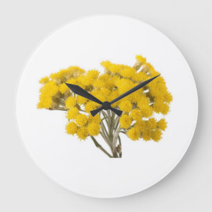 Wanduhr Florale Eleganz – Leuchtende Gelbe Blumen