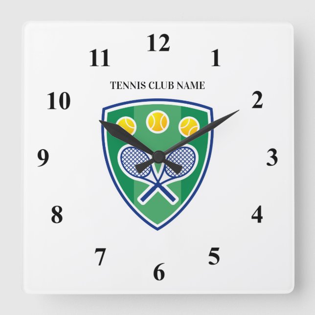Wanduhr für Tennisklub (Vorderseite)