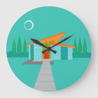 Wanduhr im Retro-Stil mit rundem Acrylglas und Car