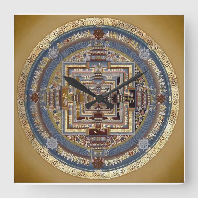 Wanduhr Kalachakra Mandala-B (Vorderseite)
