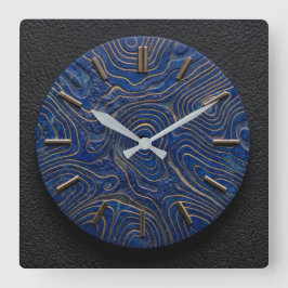 Wanduhr Lapis Lazuli + Gold Design-Stil Zifferblat