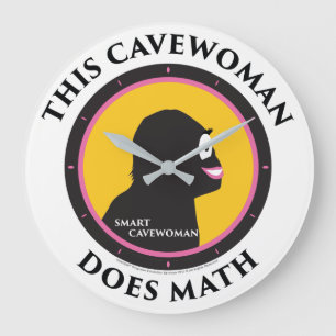 Wanduhr-Mathe-SmartCavewoman Große Wanduhr