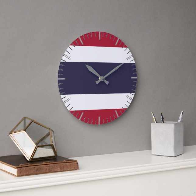 Wanduhr mit Flagge Thailands (Büro)