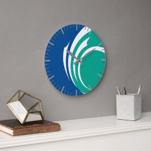 Wanduhr mit Flagge von Ottawa, Kanada