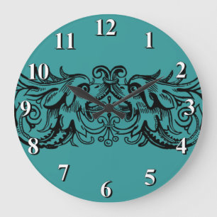 Wanduhr mit gebundenen Monstern