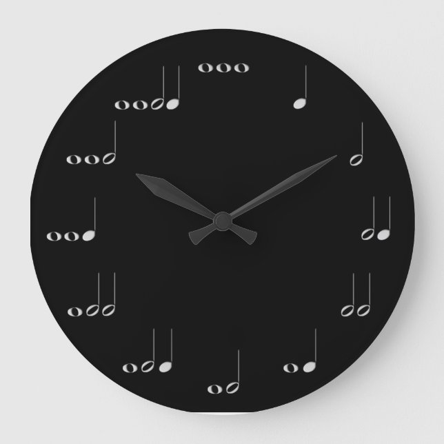 Wanduhr mit Musikantenschrift (Vorderseite)