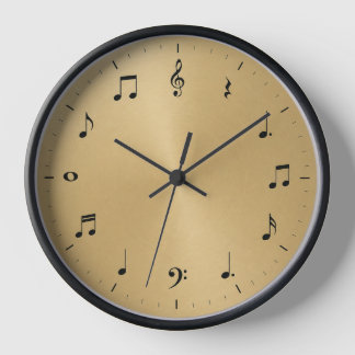 Wanduhr mit Noten – Für Musikliebhaber