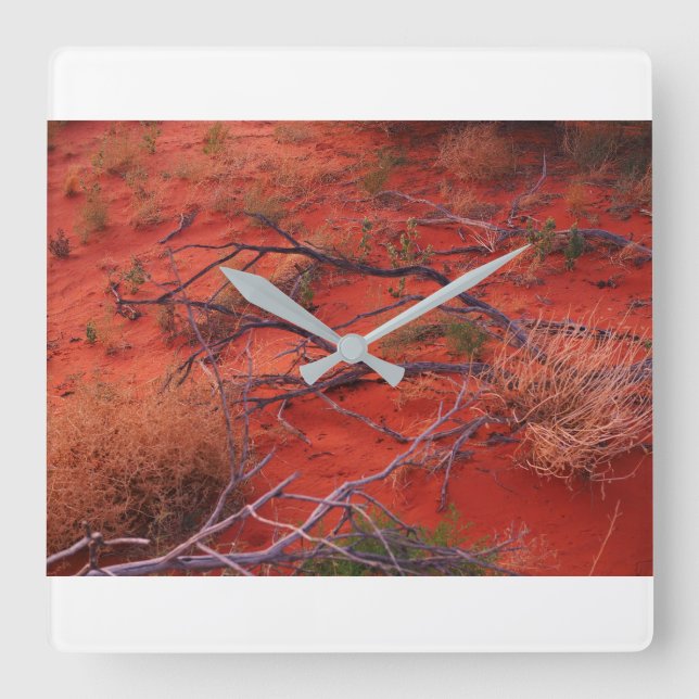 Wanduhr Outback Australische Landschaft, Graue Arm (Vorderseite)