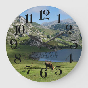 wanduhr Seen von Covadonga in Asturias