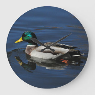 Wanduhr, Stockenten-Ente Große Wanduhr