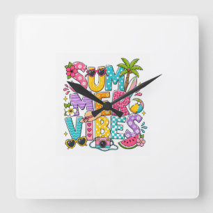 Wanduhr "Summer Vibes" – Farbdesign Tropisch